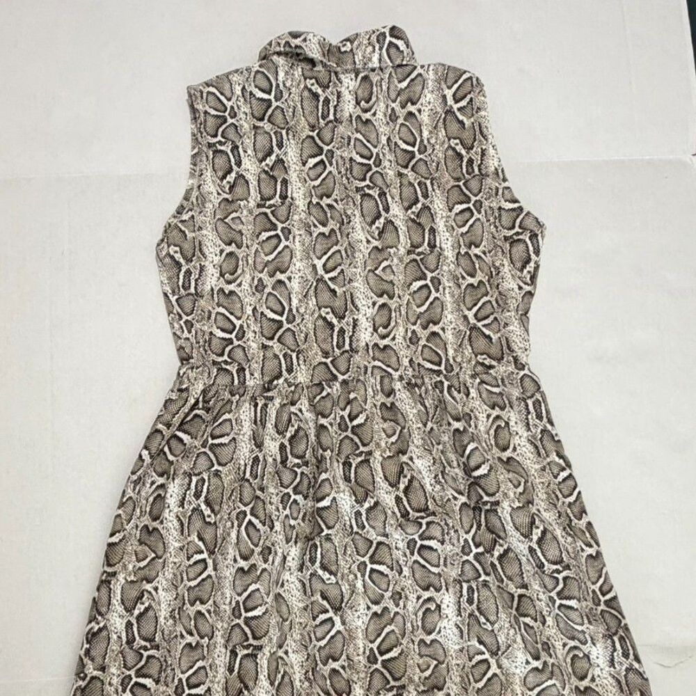 Laura Bianchi 100% Linen Python Print Button Down… - image 5